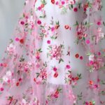 Light-pink net fabric