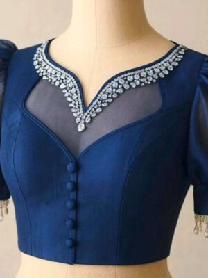 Royal Midnight Sheer Elegance Blouse